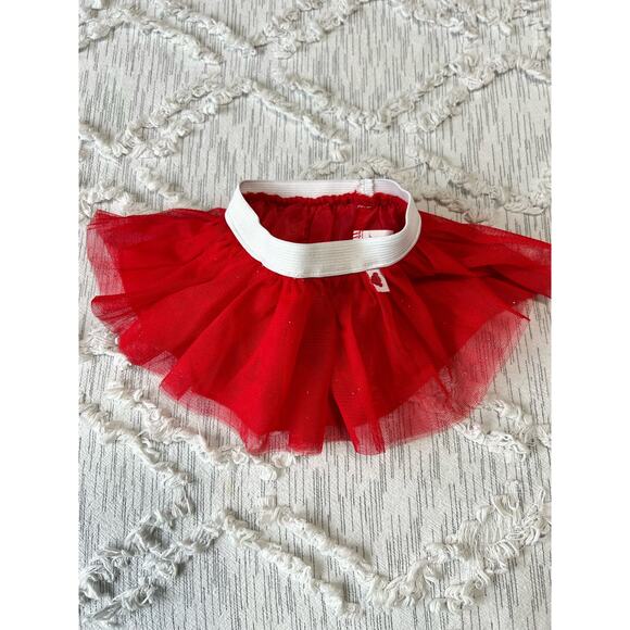 Build A Bear Workshop BABW Blessed T-Shirt w Glitter Red TuTu Skirt Christmas - Picture 8 of 12